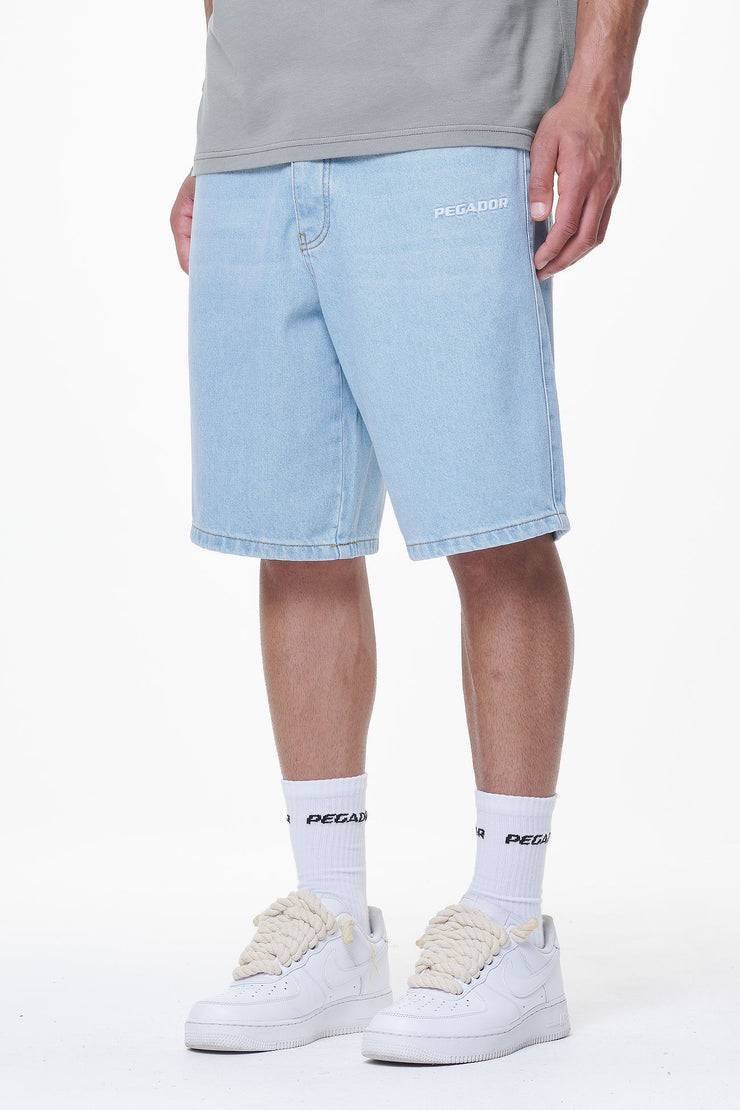 Pegador Earl Jeans Shorts Washed Light Blue