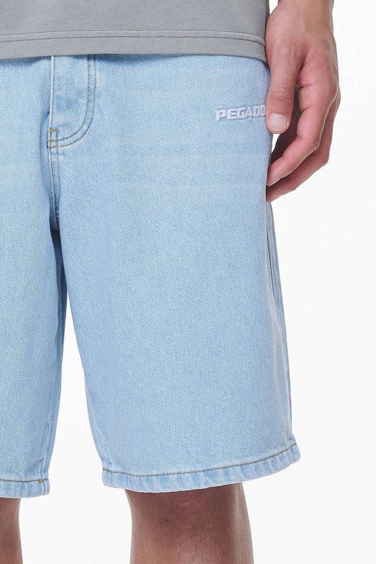 Pegador Earl Jeans Shorts Washed Light Blue