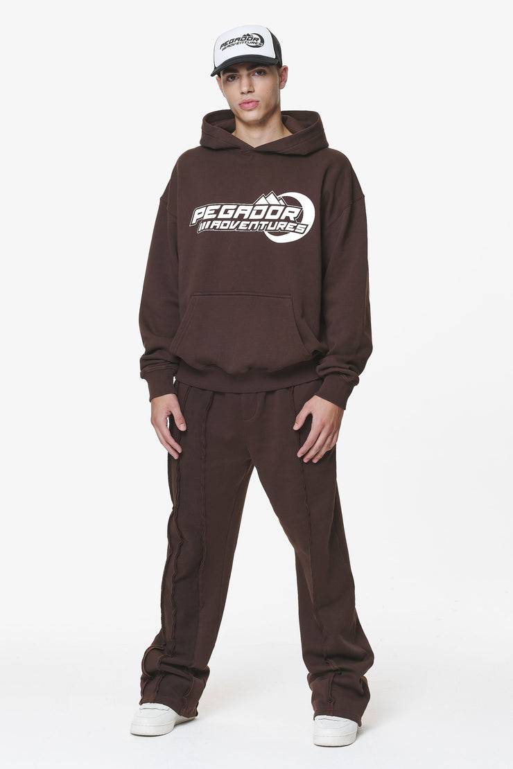 Pegador Eazor Oversized Hoodie Washed Oak Brown
