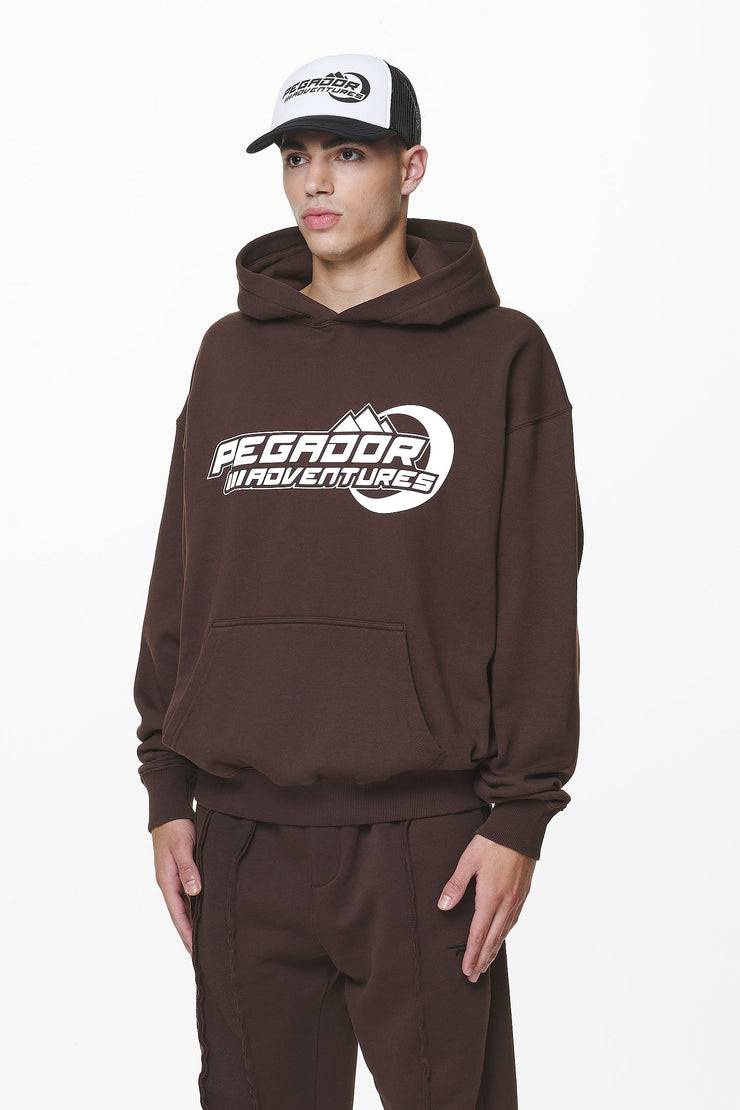 Pegador Eazor Oversized Hoodie Washed Oak Brown
