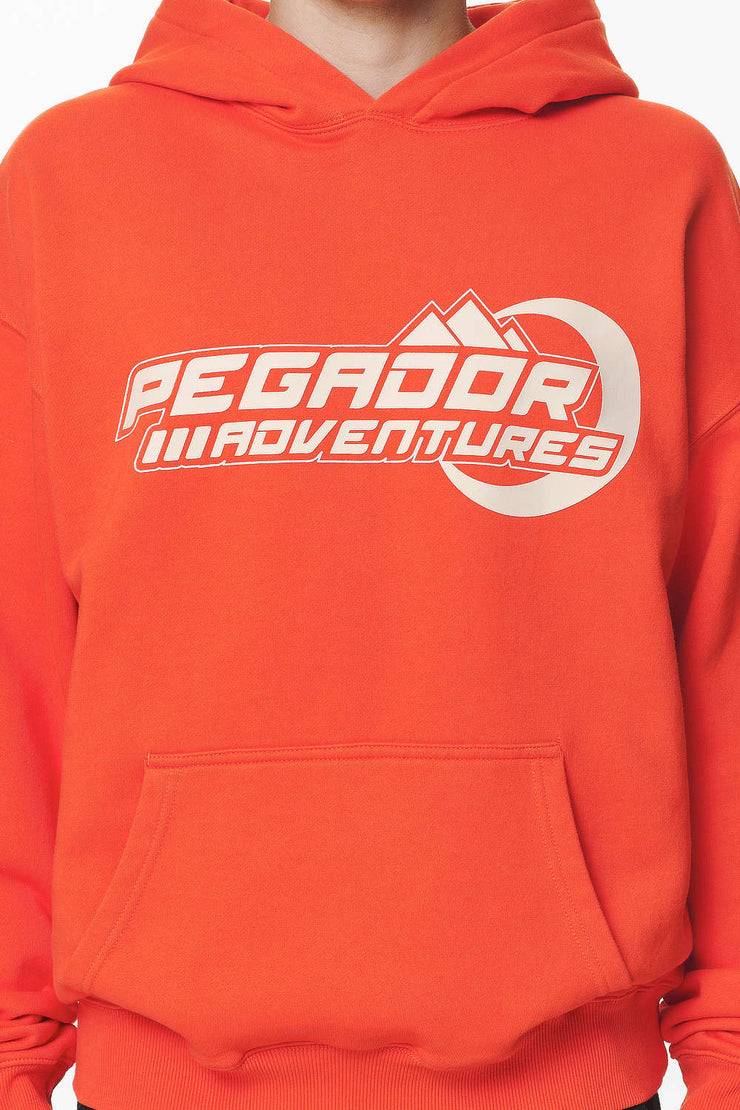 Pegador Eazor Oversized Hoodie Washed Signal Red