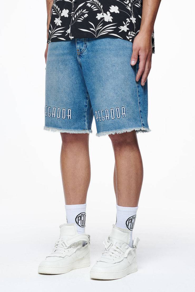 Pegador Elder Jeans Shorts Washed Vintage Blue