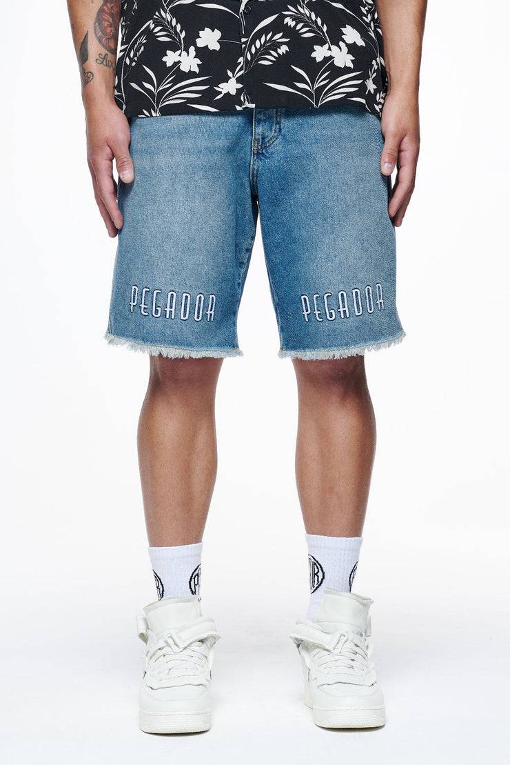 Pegador Elder Jeans Shorts Washed Vintage Blue