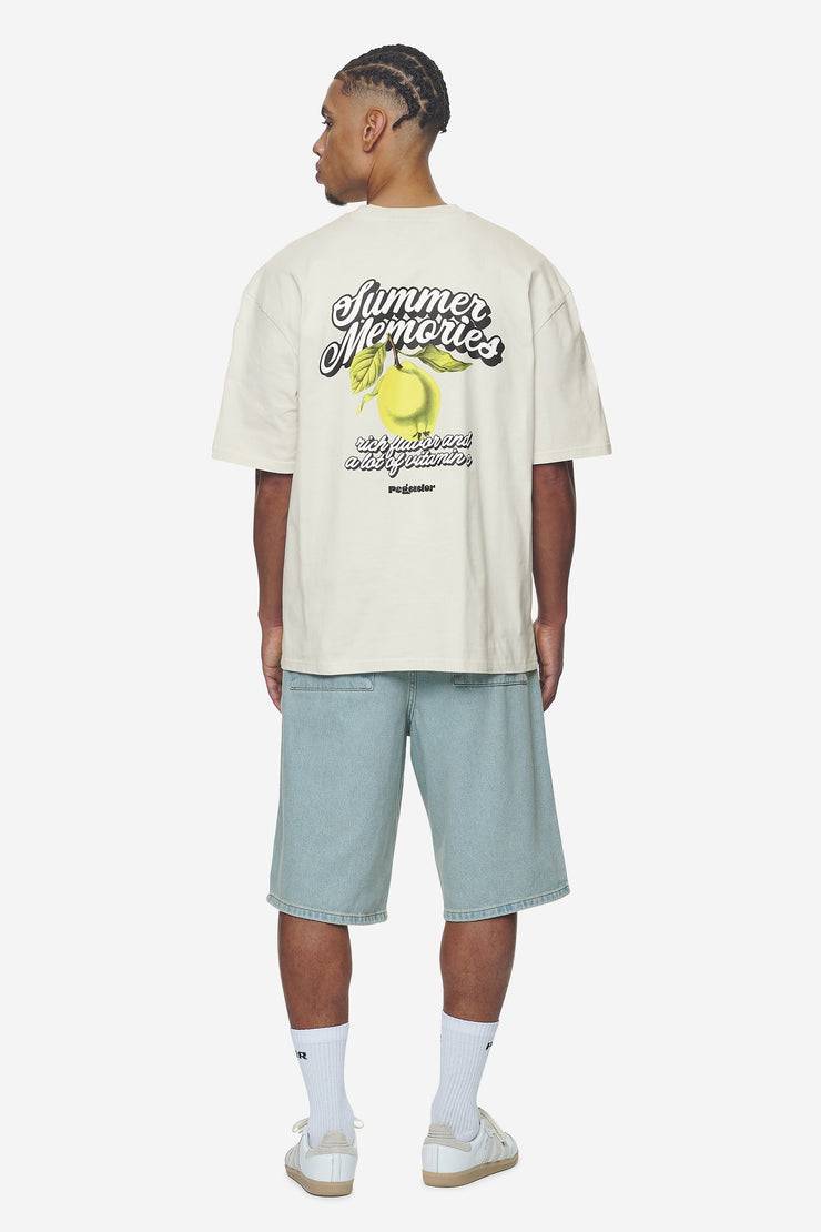 Pegador Farren Oversized Tee Washed Salty Cream