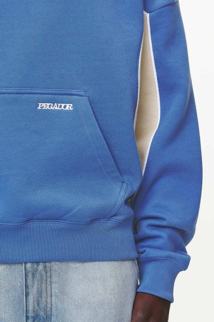 Pegador Farro Boxy Hoodie Washed Retro Blue