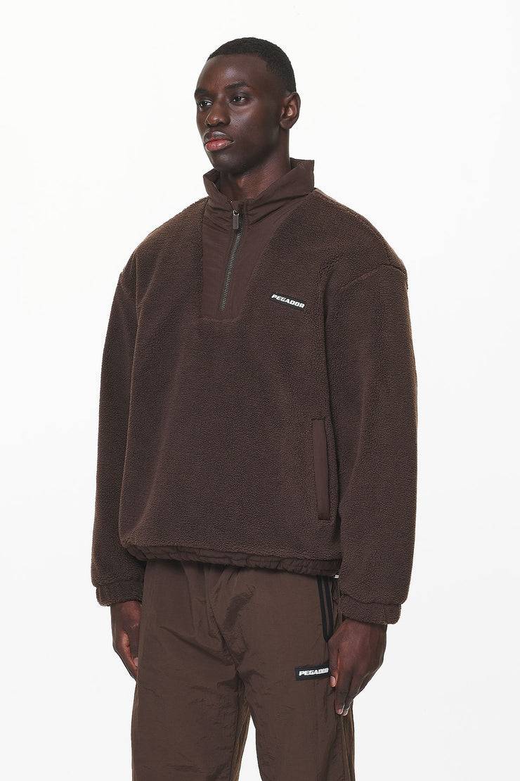 Pegador Fierro Teddy Halfzip Sweater Oak Brown