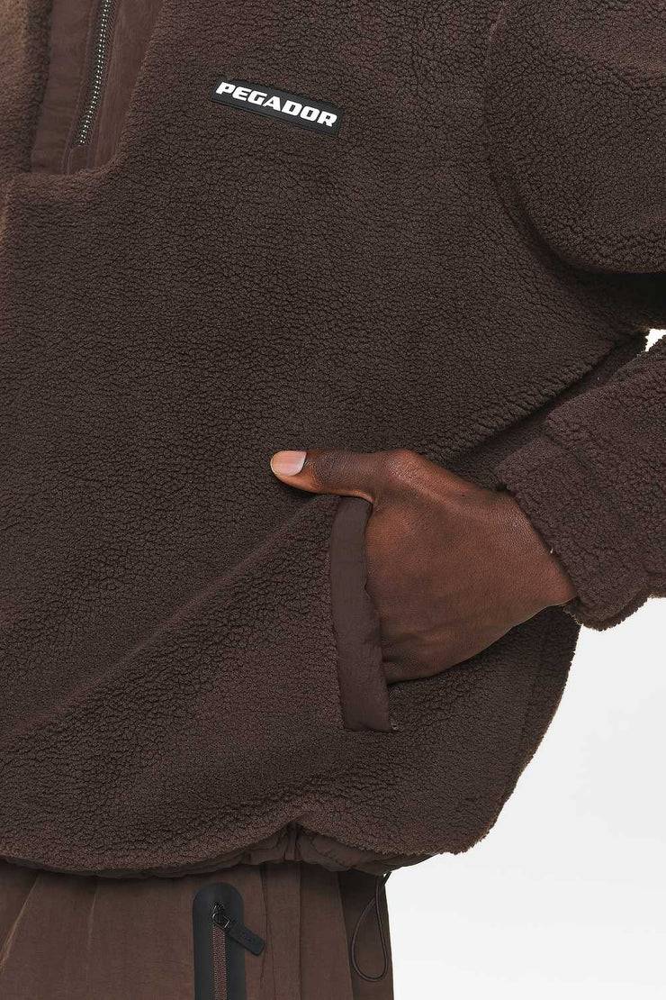 Pegador Fierro Teddy Halfzip Sweater Oak Brown