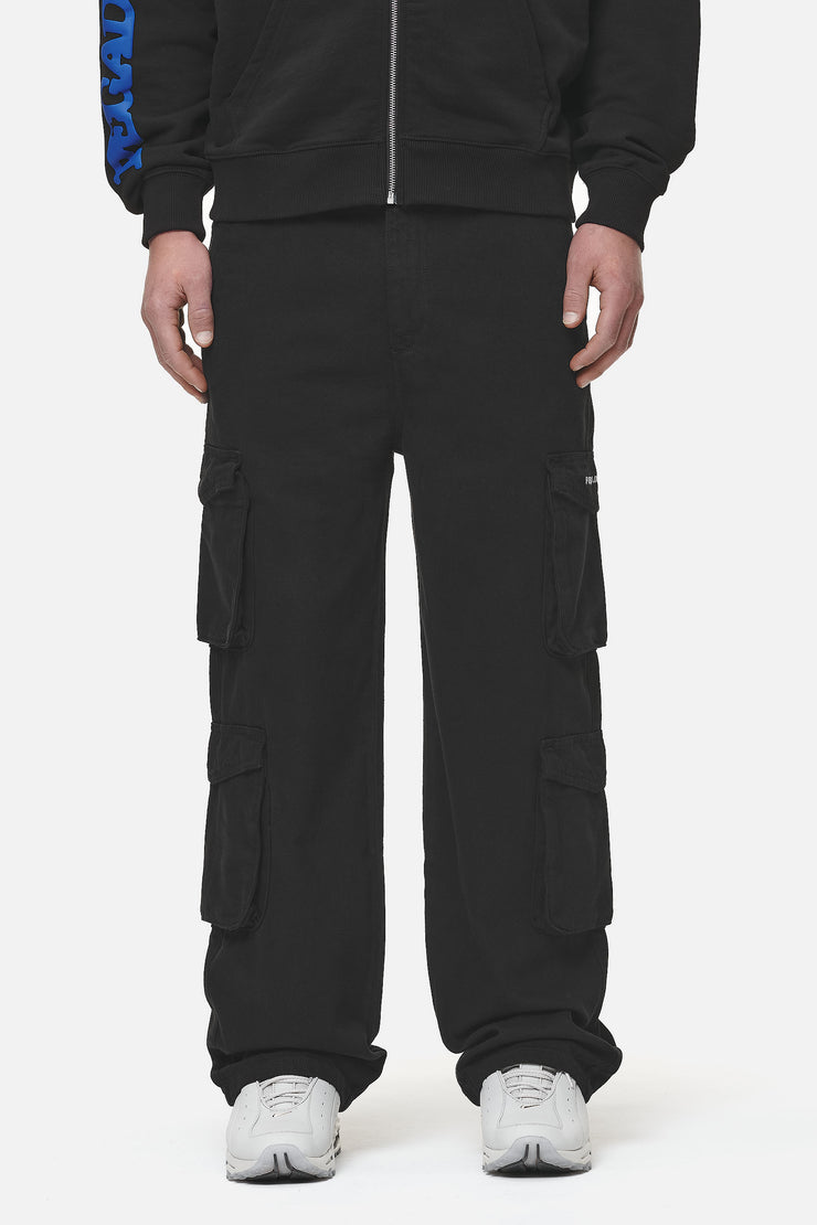 Pegador Garlan Wide Cargo Pants Black