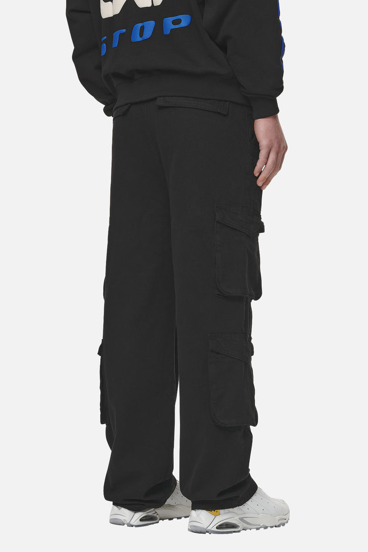 Pegador Garlan Wide Cargo Pants Black
