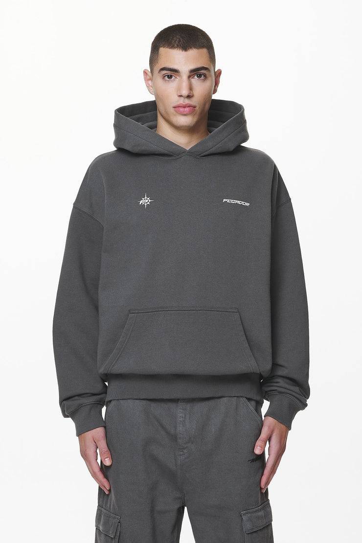 Pegador Gien Oversized Hoodie Washed Volcano Grey
