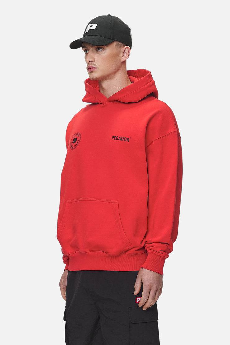 Pegador Gordan Oversized Hoodie Washed Red