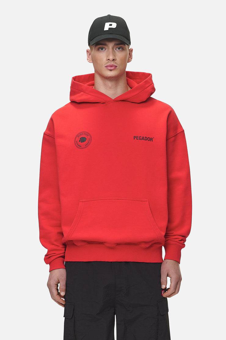Pegador Gordan Oversized Hoodie Washed Red