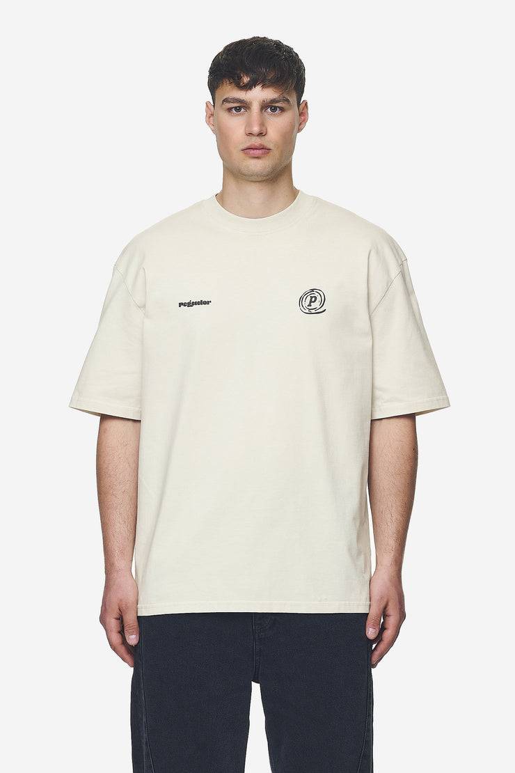 Pegador Harlan Oversized Tee Washed Salty Cream