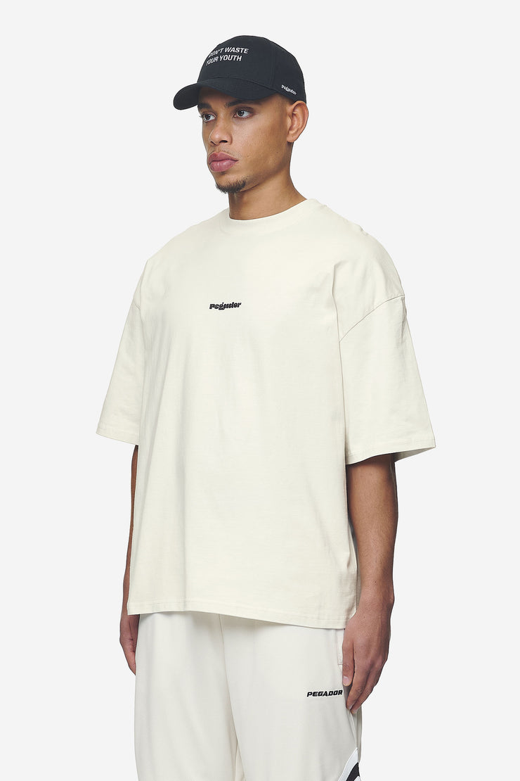 Pegador Hussey Boxy Tee Washed Salty Cream