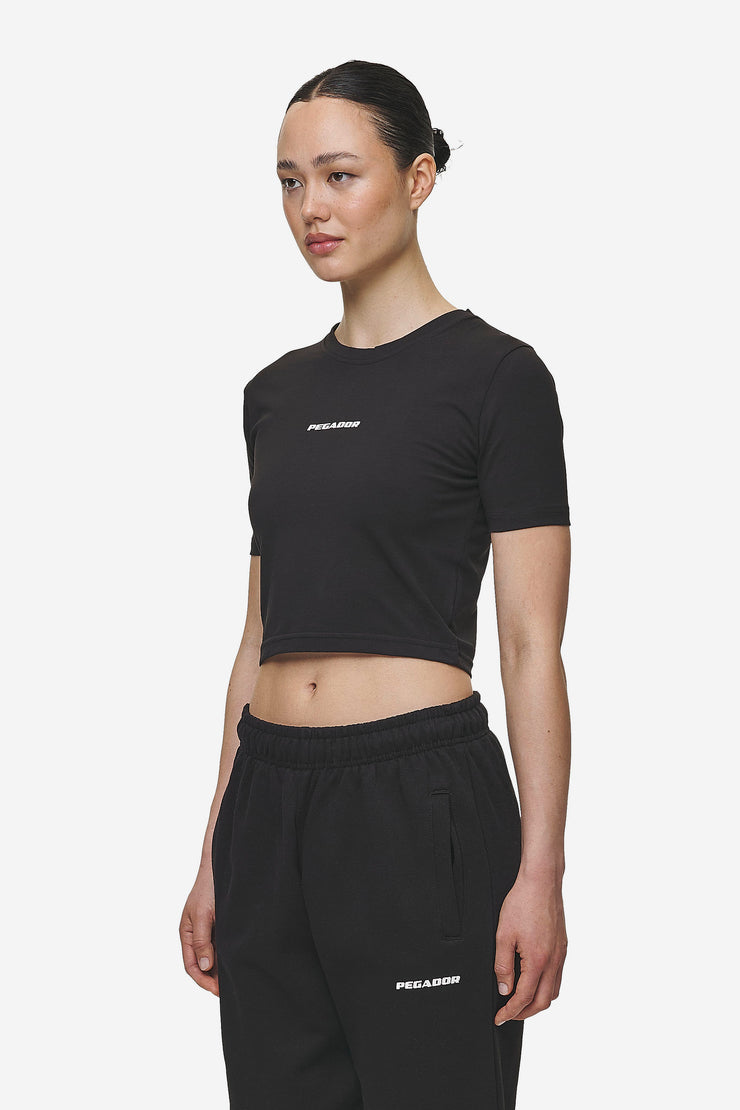 Pegador Ines Cropped Baby Tee Black White Gum