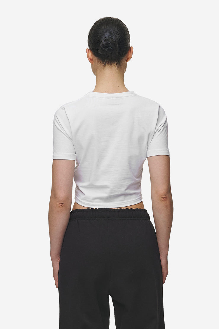 Pegador Ines Cropped Baby Tee White Black Gum