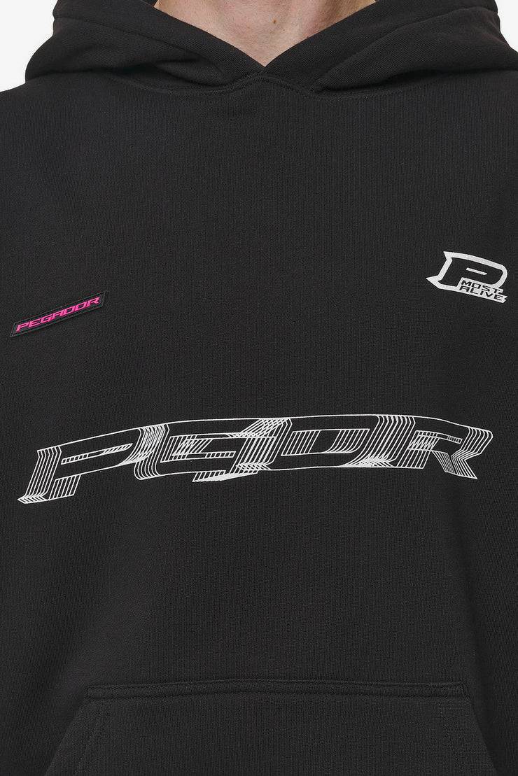 Pegador Iron Boxy Hoodie Washed Black