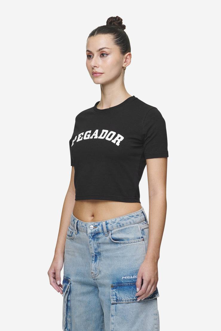 Pegador Jenna Cropped Baby Tee Black