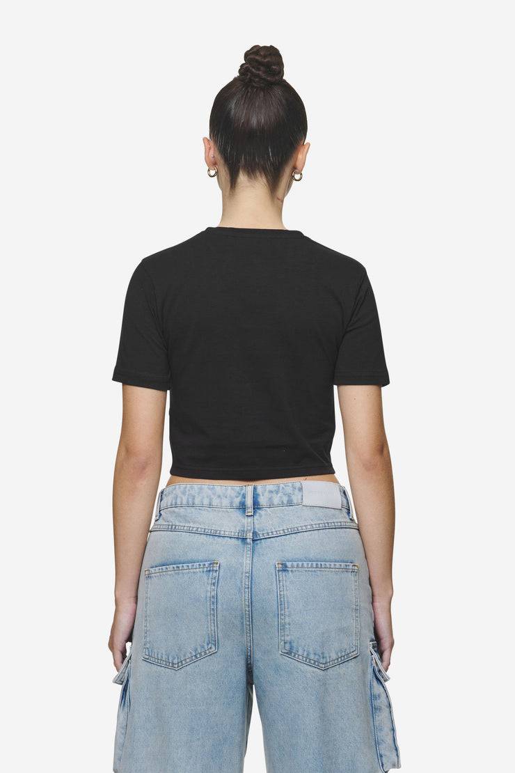 Pegador Jenna Cropped Baby Tee Black