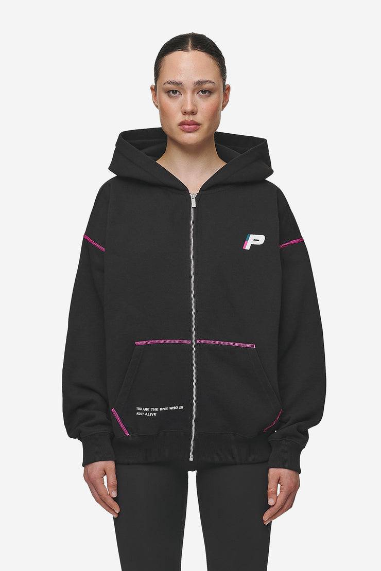 Pegador Jenna Oversized Sweat Jacket Washed Black