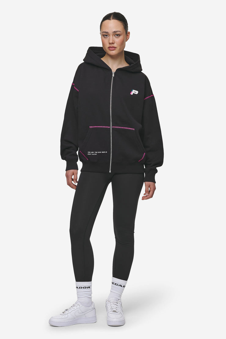 Pegador Jenna Oversized Sweat Jacket Washed Black