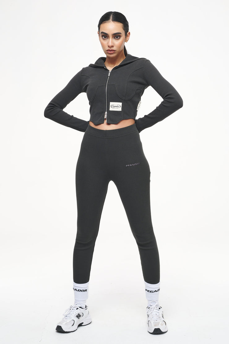 Pegador Jill Rib Leggings Vintage Washed Iron Grey