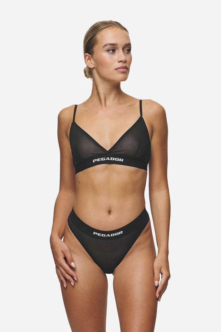 Pegador Katia Triangle Bralette Black White