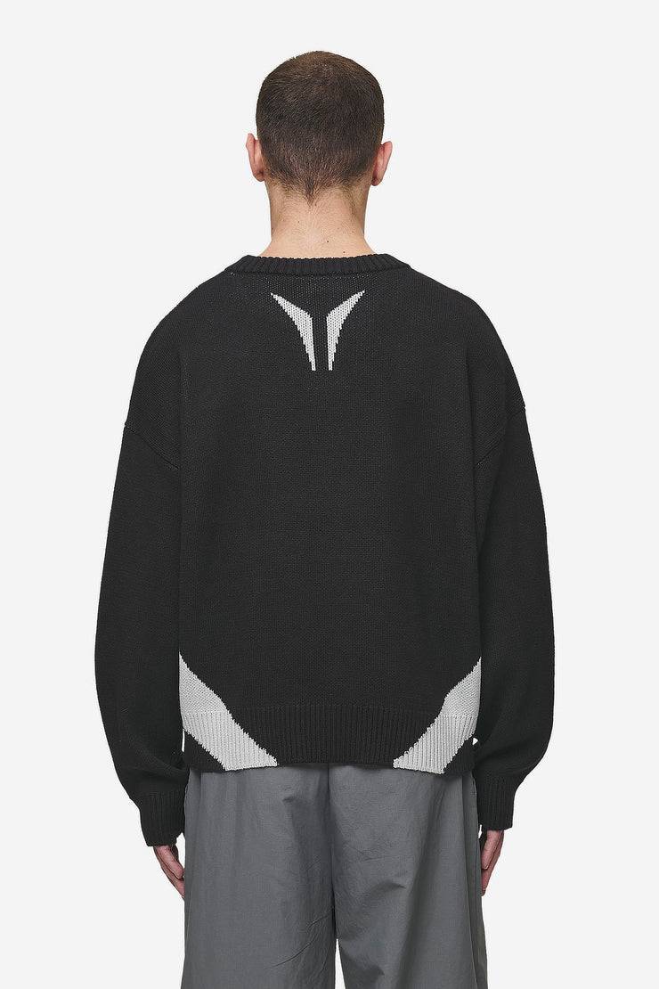 Pegador Kazan Boxy Knit Sweater Black Light Grey