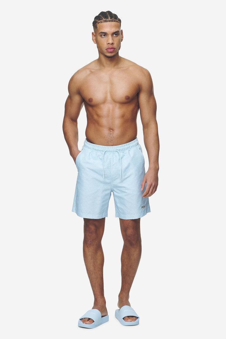 Pegador Kempton Monogram Swim Shorts Baby Blue