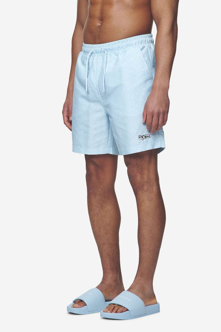 Pegador Kempton Monogram Swim Shorts Baby Blue