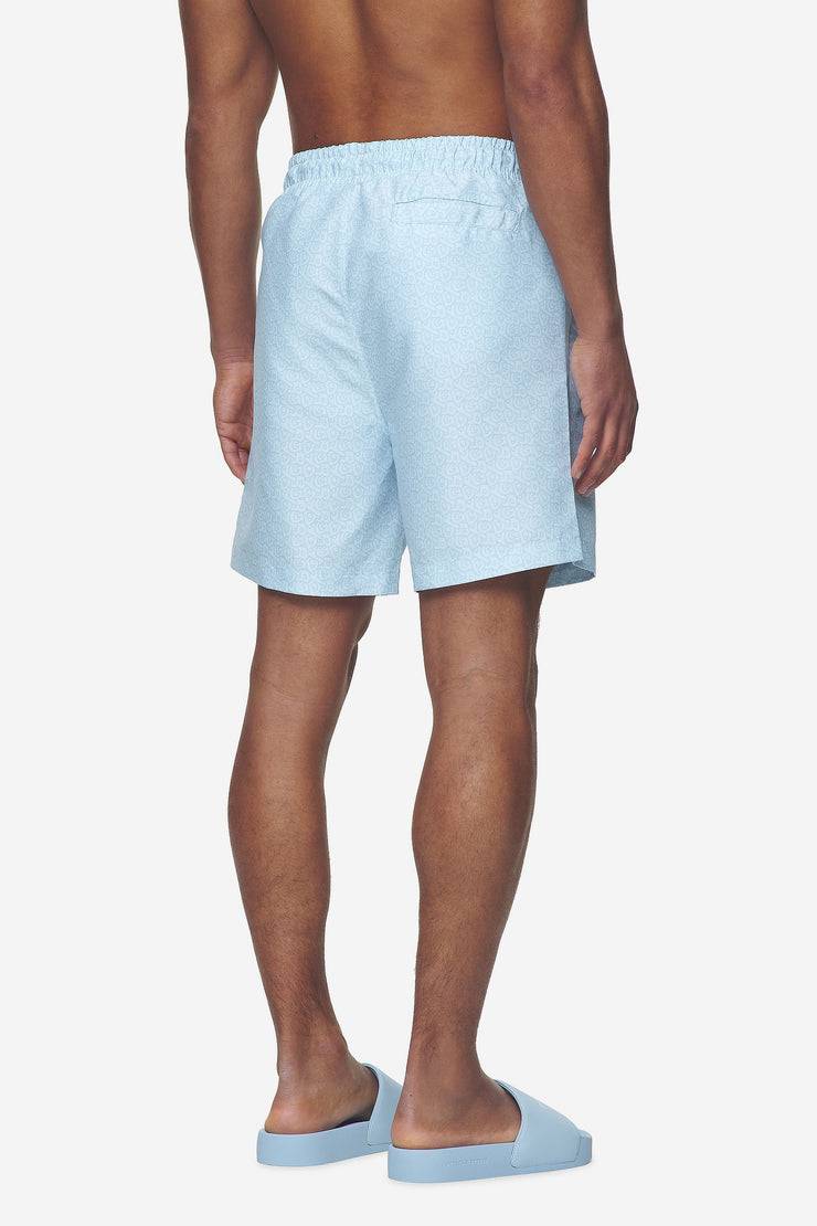 Pegador Kempton Monogram Swim Shorts Baby Blue