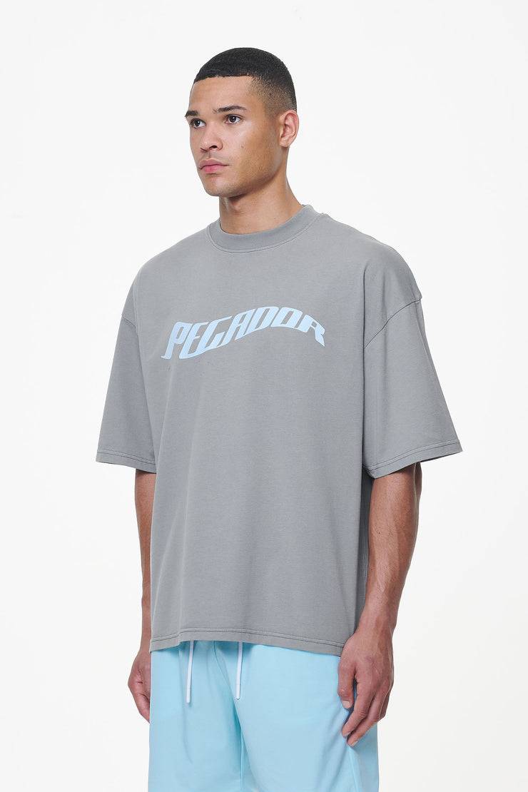 Pegador Kinley Boxy Tee Heavy Washed Cool Grey