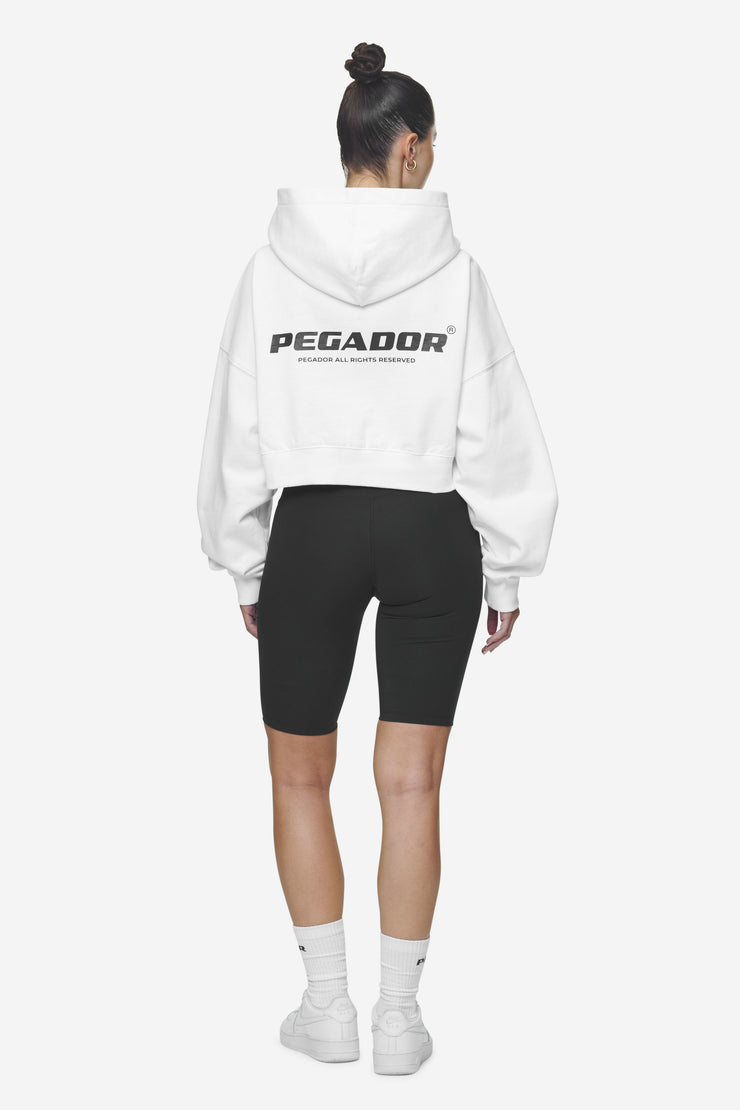 Pegador Lana Logo Cropped Sweat Jacket White Black