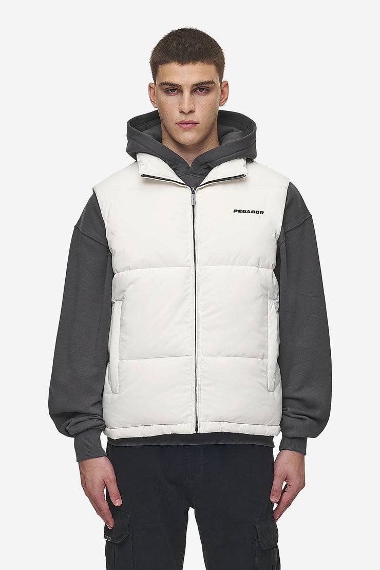 Pegador Landin Puffer Vest Bone White