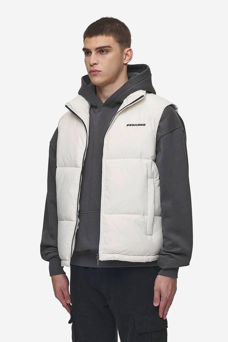 Pegador Landin Puffer Vest Bone White