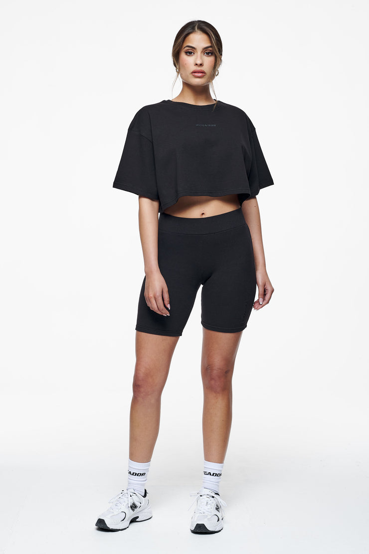 Pegador Layla Oversized Cropped Tee Black Gum