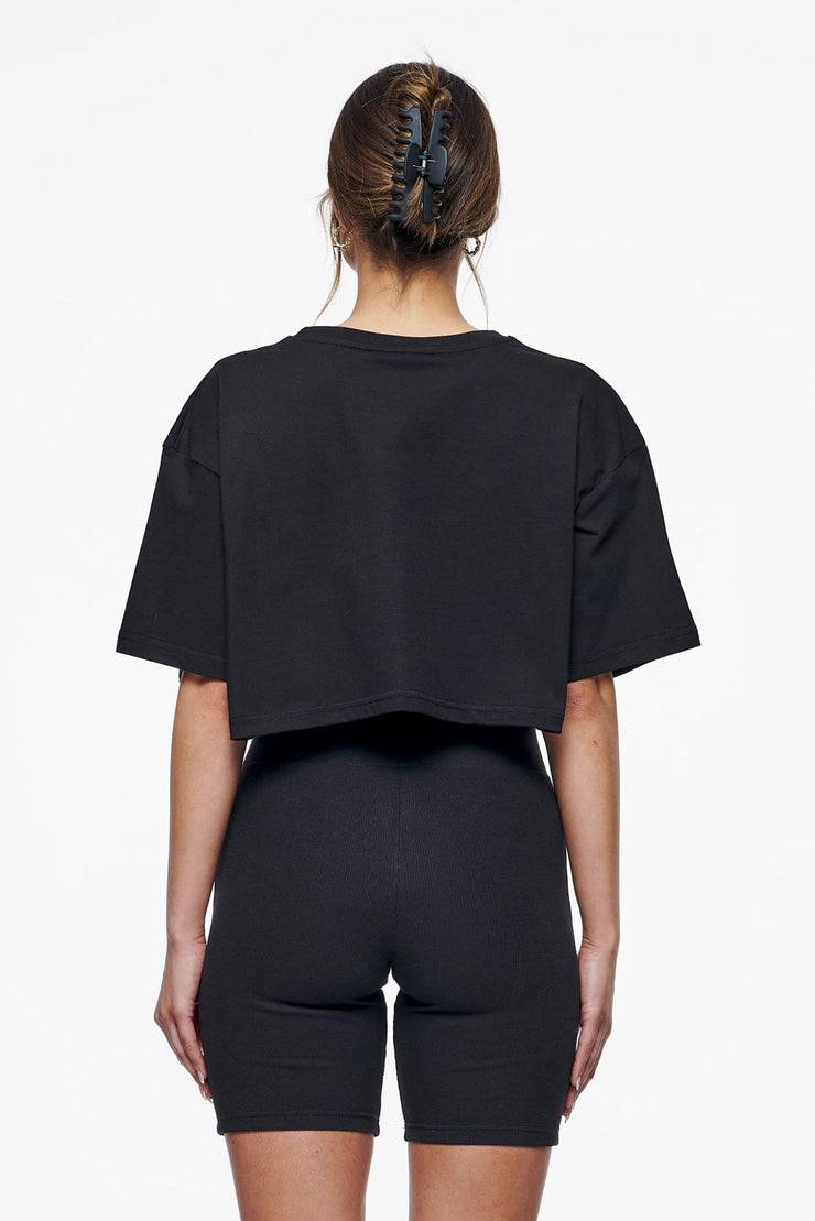 Pegador Layla Oversized Cropped Tee Black Gum