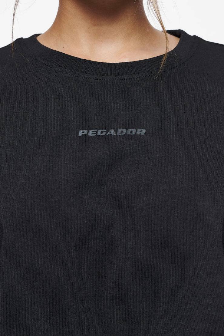 Pegador Layla Oversized Cropped Tee Black Gum