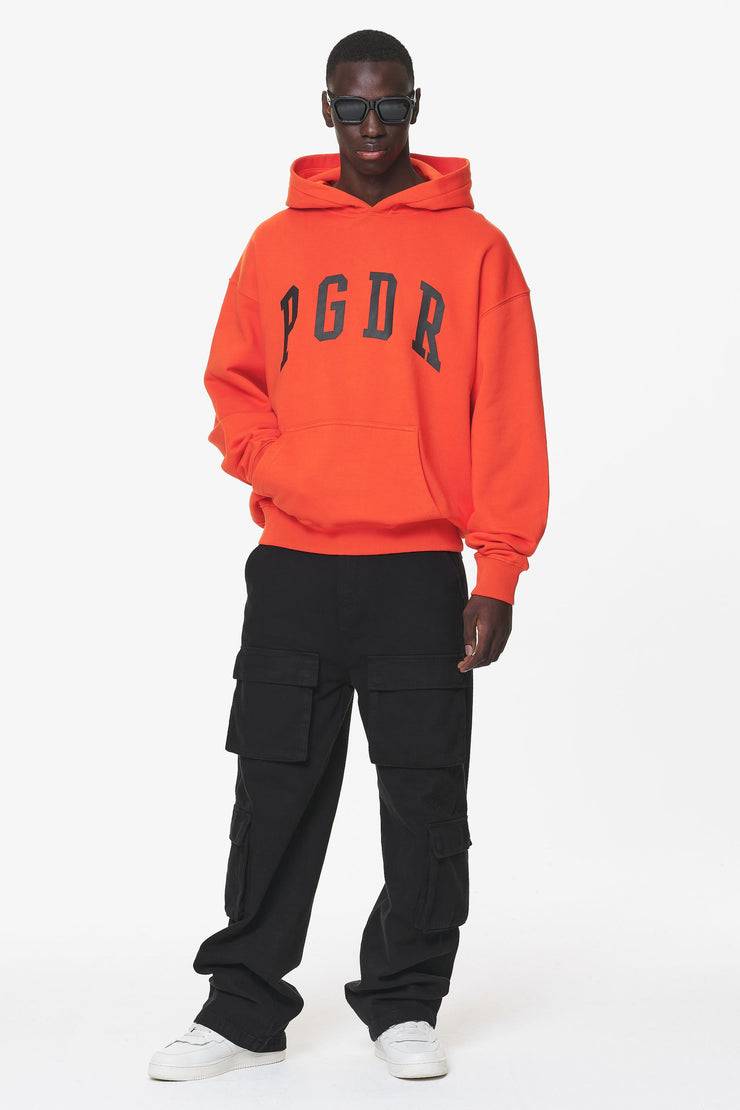 Pegador Layton Oversized Hoodie Washed Signal Red