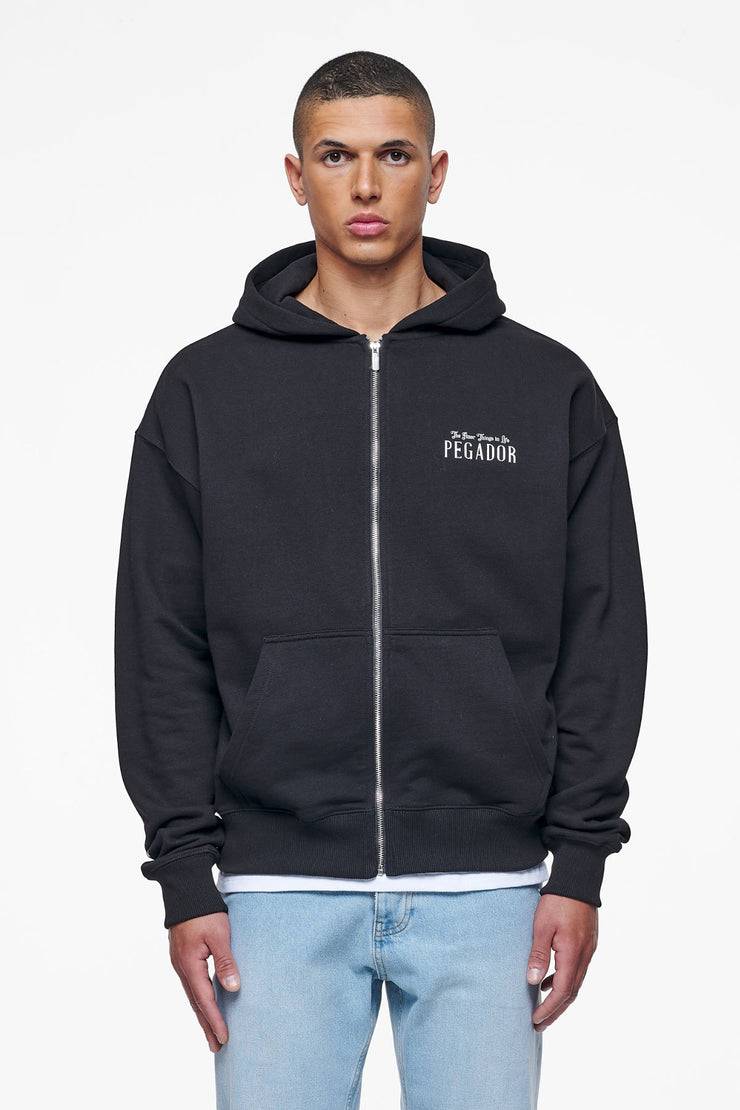 Pegador Leander Oversized Sweat Jacket Black