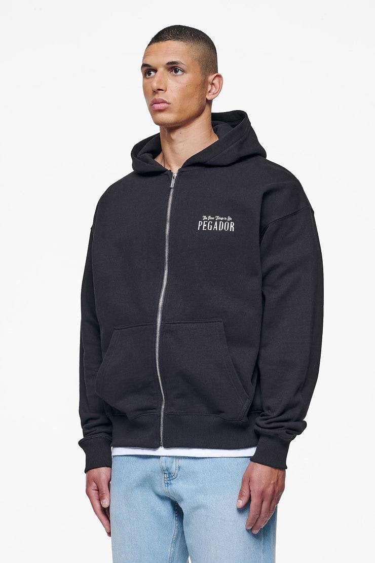 Pegador Leander Oversized Sweat Jacket Black
