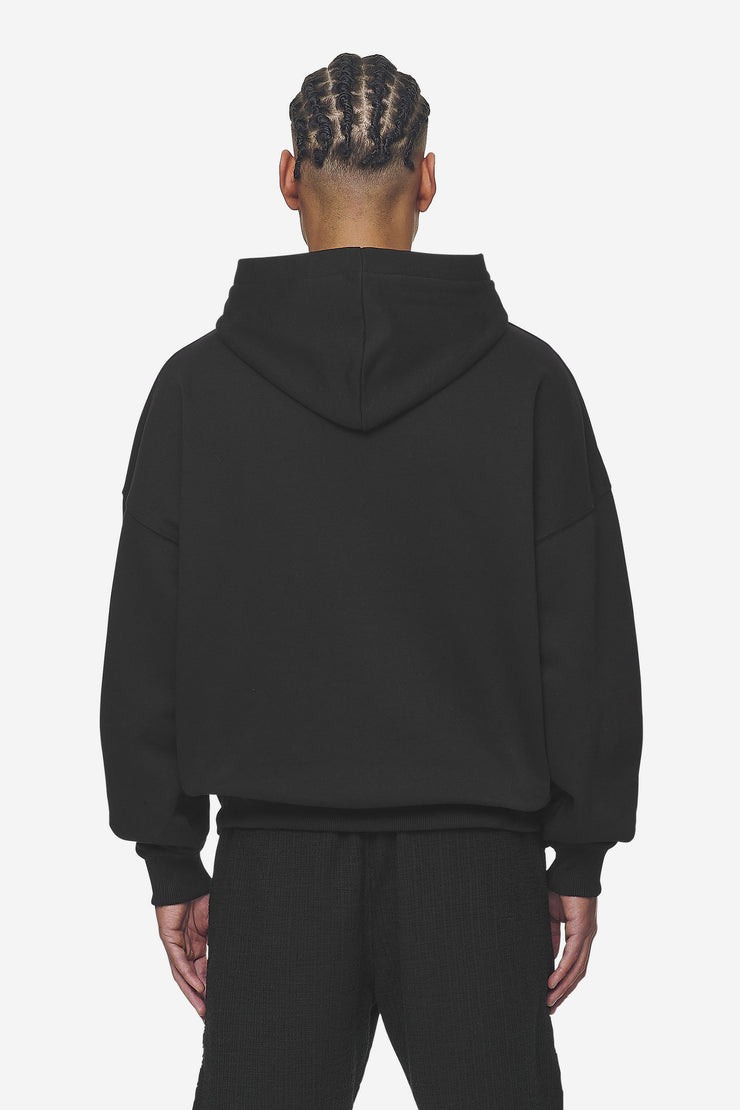 Pegador Leono Boxy Hoodie Washed Black Baby Blue