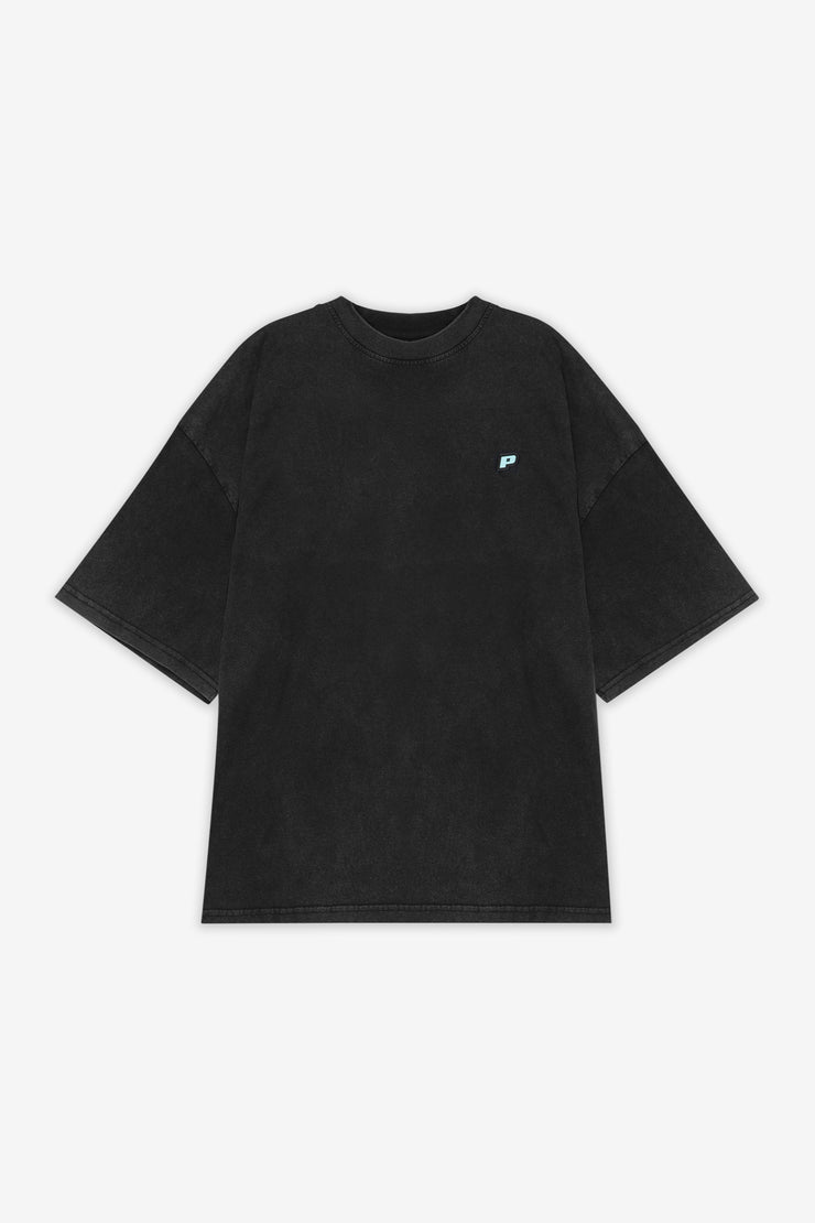 Pegador Leono Boxy Tee Vintage Black Sky Blue Gum