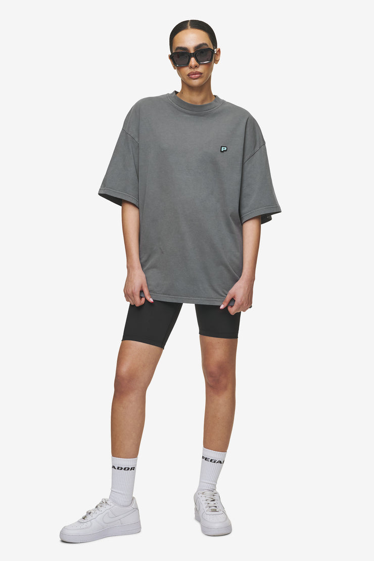 Pegador Leono Boxy Tee Vintage Grey Sky Blue Gum