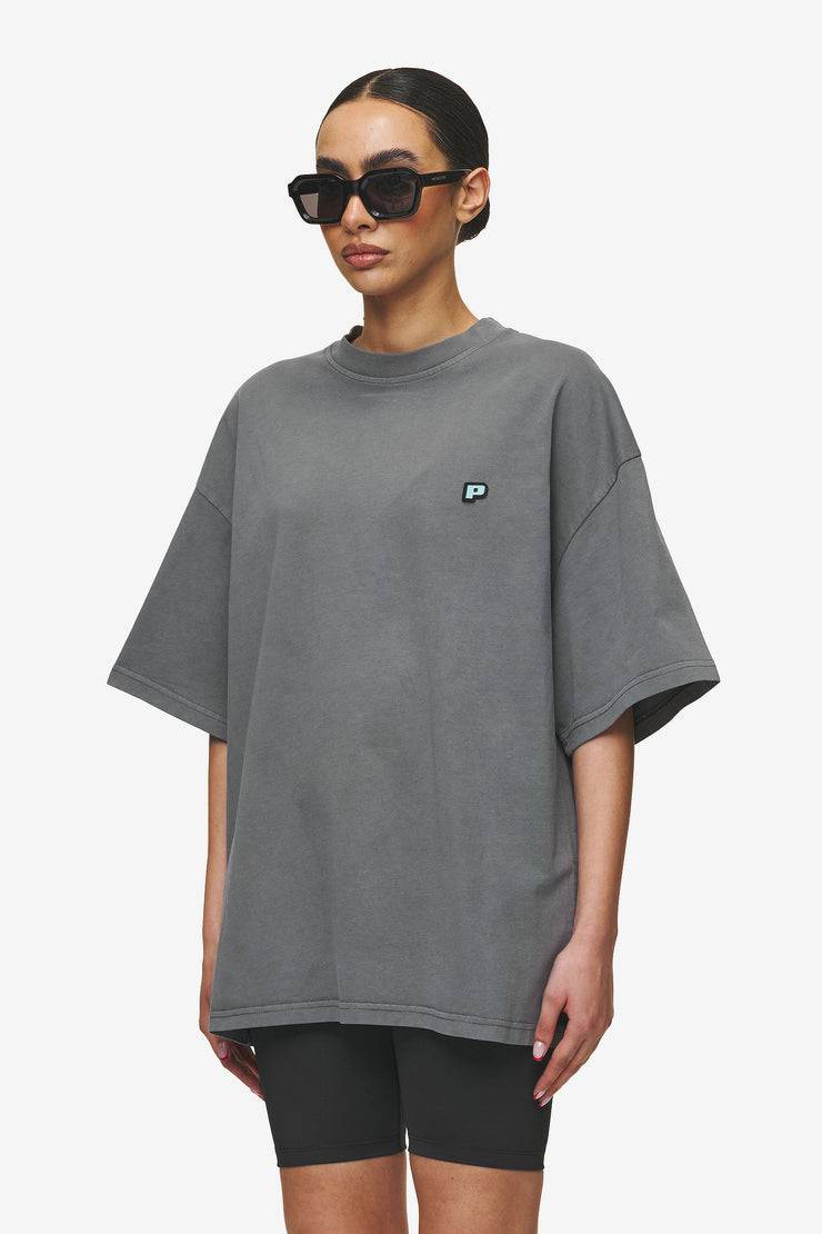 Pegador Leono Boxy Tee Vintage Grey Sky Blue Gum