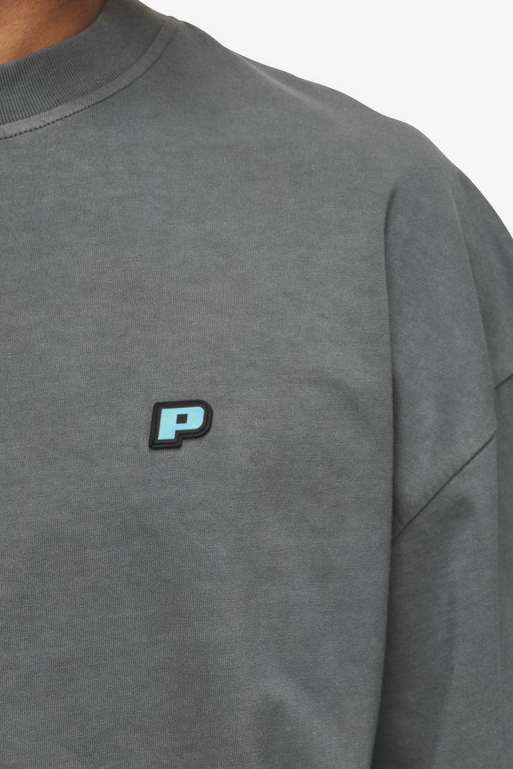 Pegador Leono Boxy Tee Vintage Grey Sky Blue Gum