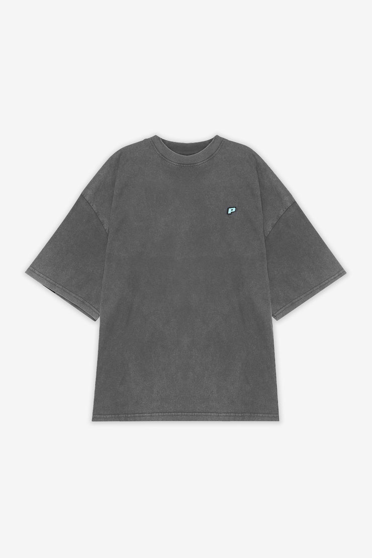 Pegador Leono Boxy Tee Vintage Grey Sky Blue Gum