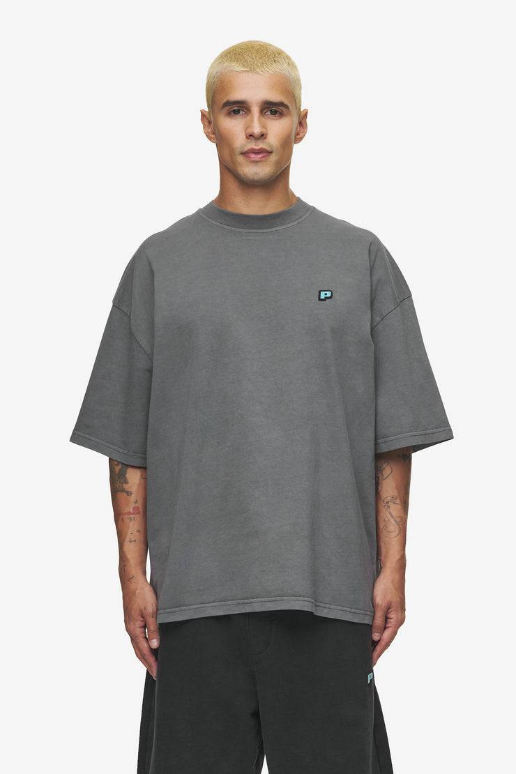 Pegador Leono Boxy Tee Vintage Grey Sky Blue Gum