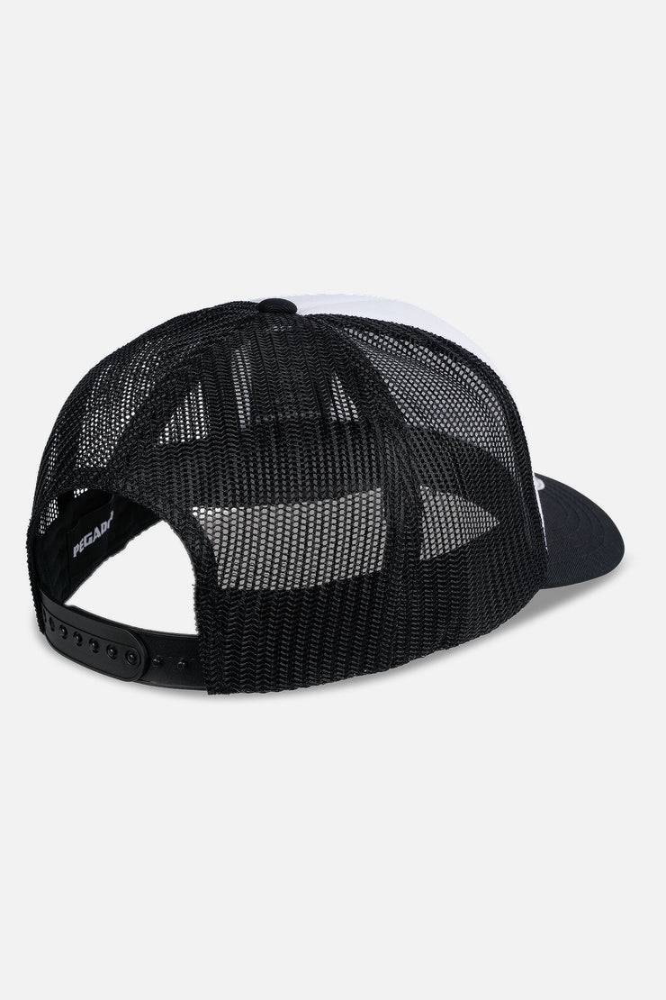 Pegador Logo Baseball Trucker Cap White Black