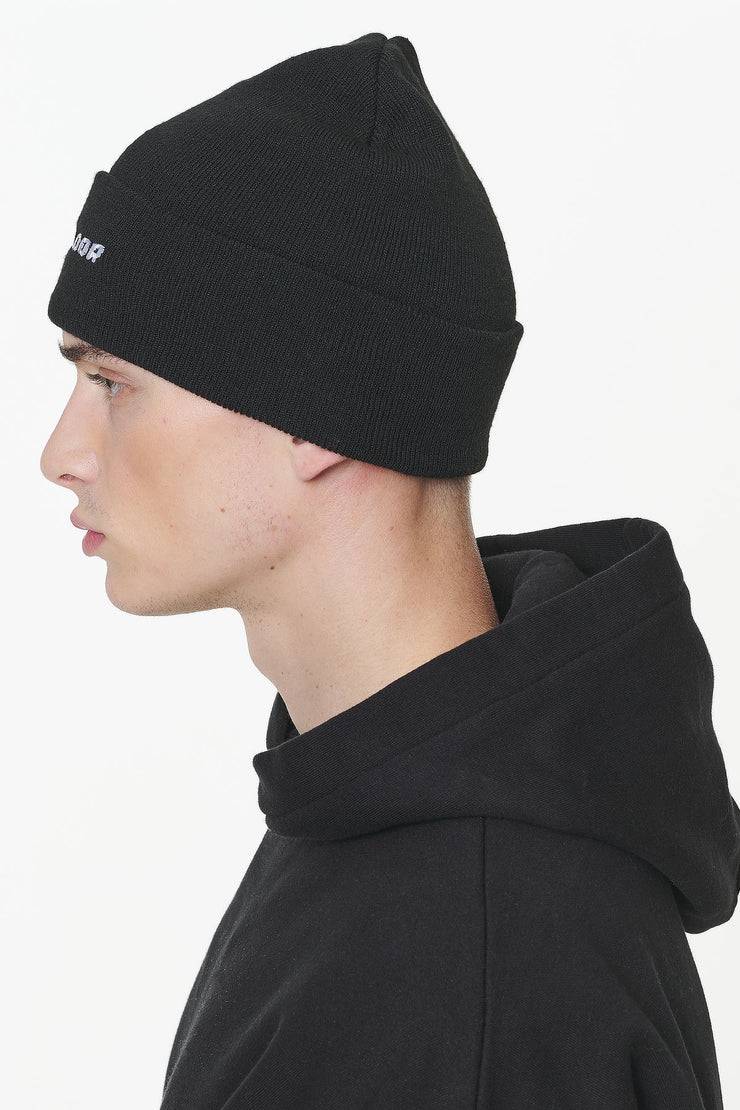 Pegador Logo Beanie Black White